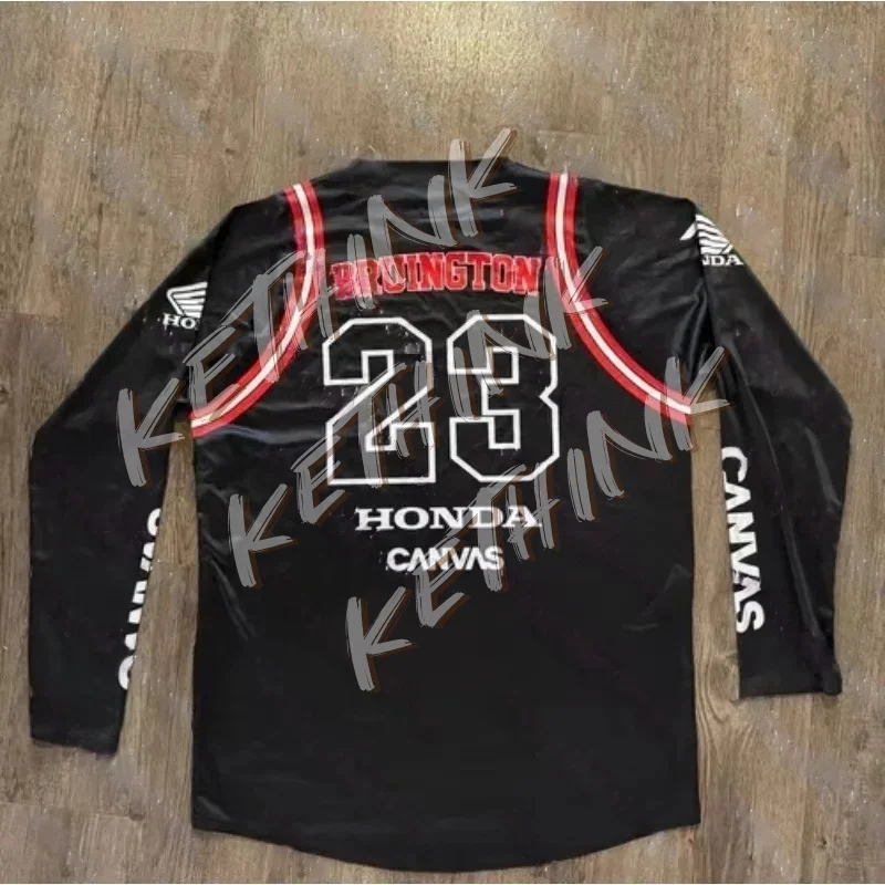 

Quick Dry Honda Motorcycle Jersey, Long Sleeve Breathable Riding Shirt Y2K Dirt Bike and Mountain Racing, Comfortable Daily Gear