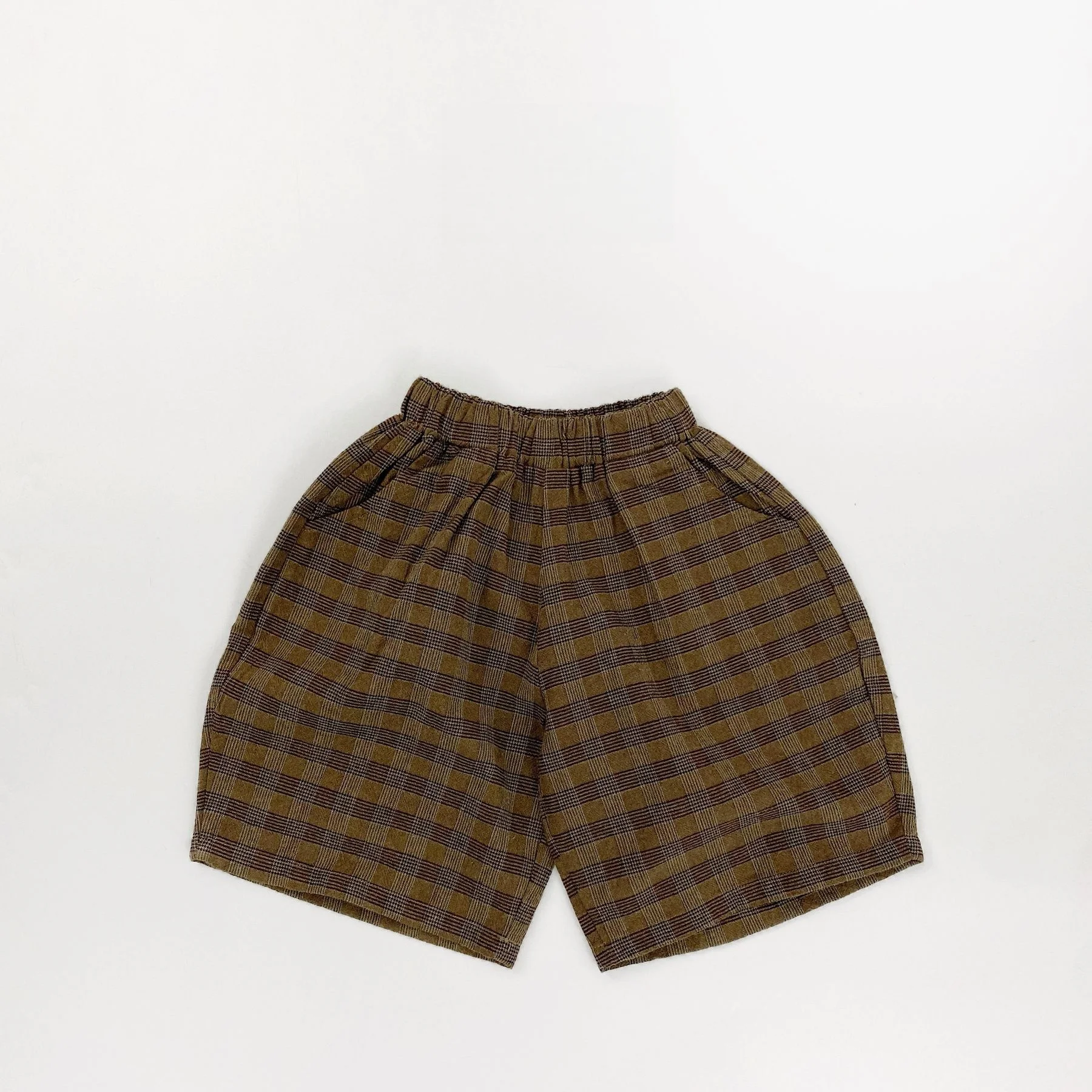 Kinder-Caprihose im koreanischen Stil, Retro-Gittermuster, Kinder-Shorts, Sommerhose, weich, atmungsaktiv, Unisex-Hose – Detail 12