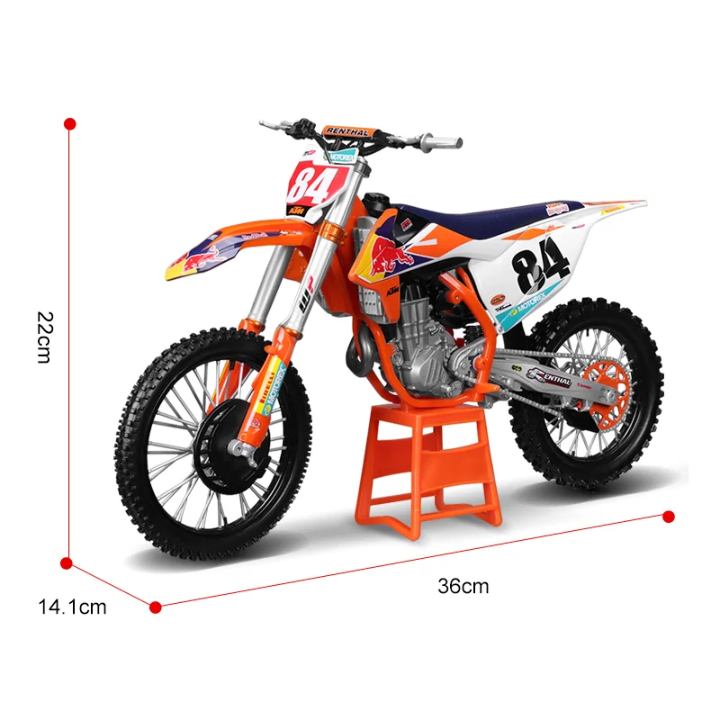 In Stock Maisto 1:6 Mxgp Red Bull Ktm 450 Sx-F Edition 2018 Alloy Miniature Diecast Model #84 Jeffrey Herlings Moto Toys Gift