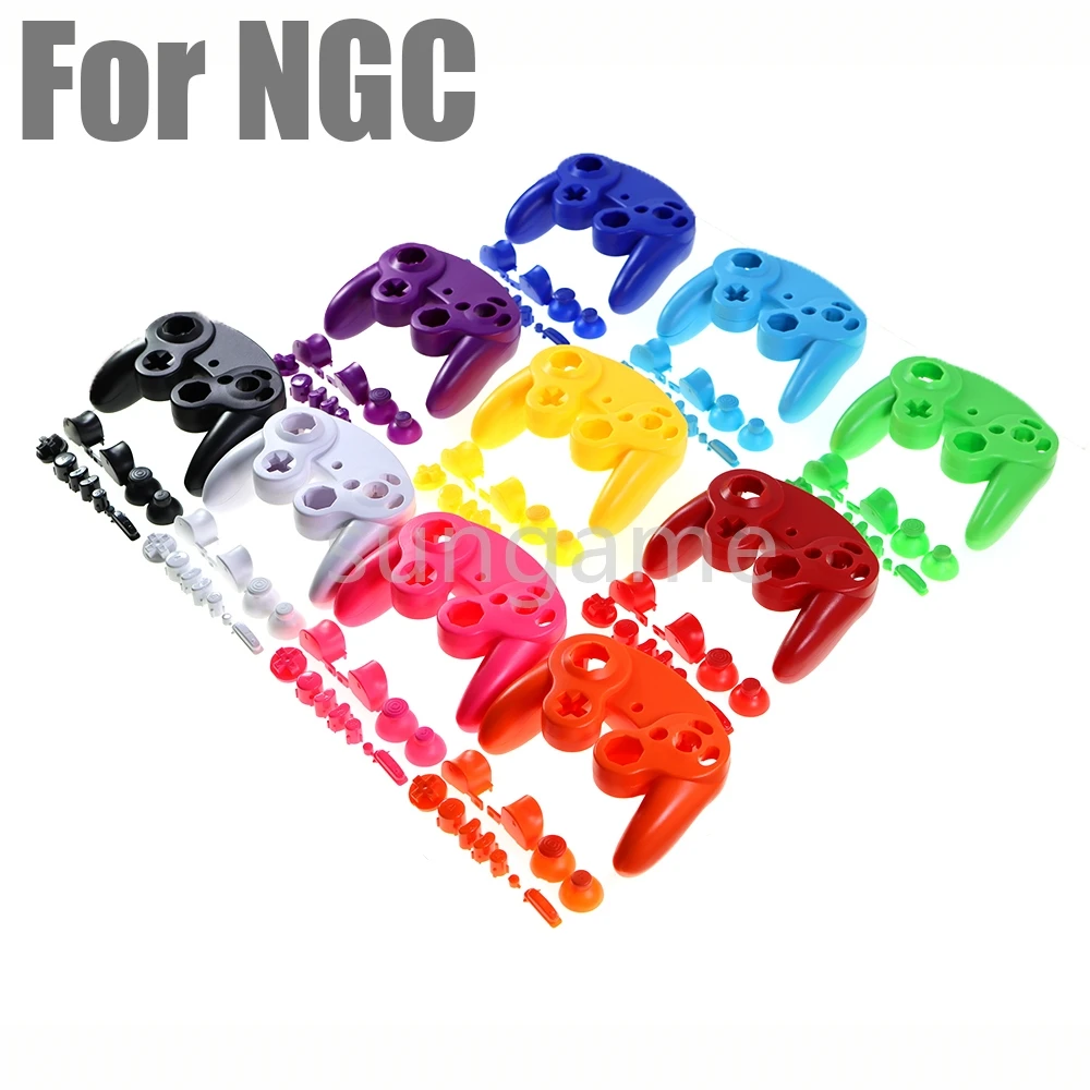 10sets For NGC Controller Housing Shell Cover Case with Button Replacement Parts Game Handle Protective Accessories