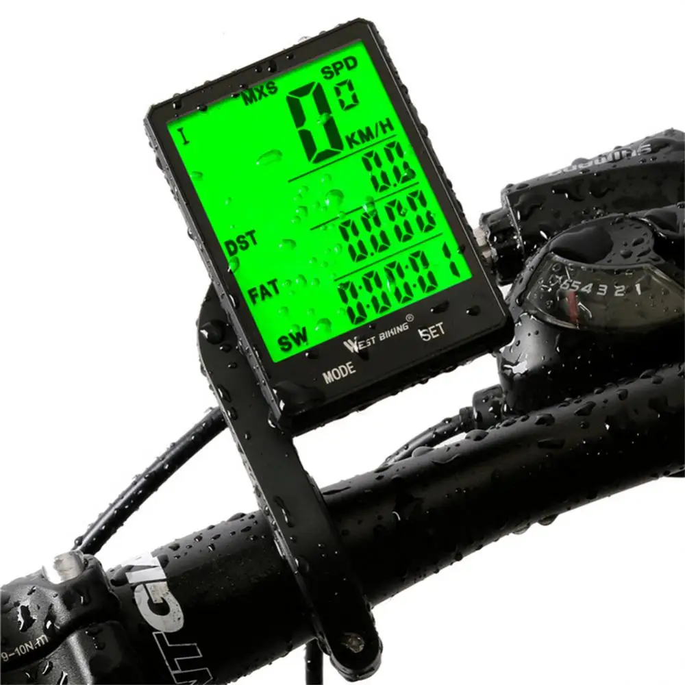 Cycling Speed Counter Code Table Stylish Time Display Black 2.8 Inches Mtb Bike Cycling Odometer Stopwatch Wireless Code Meter