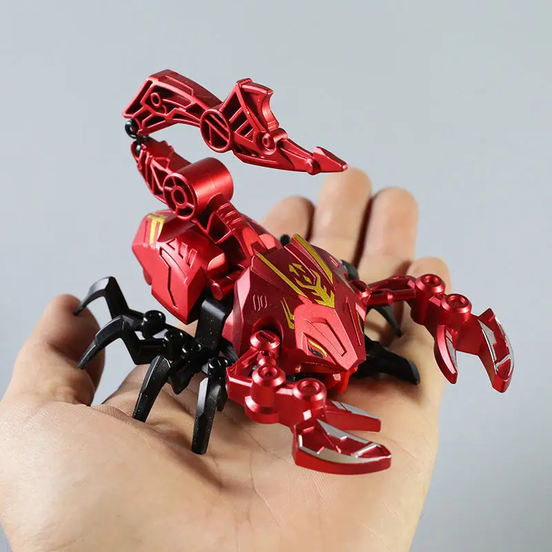 Transformador de juguete para niños, simulación de escorpión, escarabajo, Mantis, Robot transformador, modelo combinado, juguete mecánico de insectos, regalo para niño