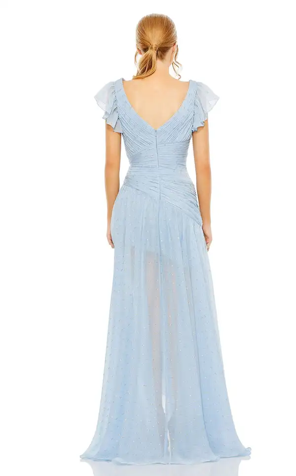 Vestidos largos clásicos personalizados de gasa plisados con lentejuelas, corte en A, cuello en V, vestidos para ocasiones a medida, exquisitos, de alta calidad a juego