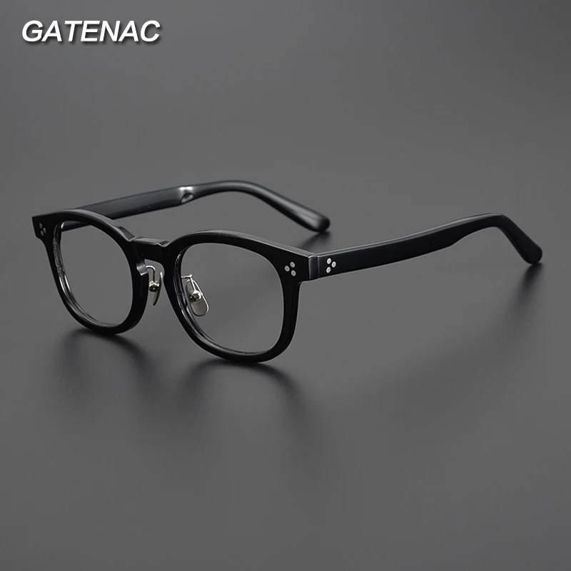 

Vintage Acetate Eyeglasses Frame Men Optical Myopia Prescription Glasses Frame Women 2023 New Retro Luxury Designer Eyewear