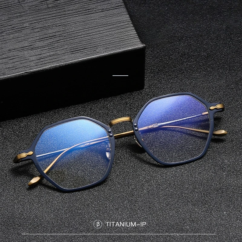 

Сверхлегкие титановые многоугольные оптические оправы ARLT5953 для очков по рецепту, женские дизайнерские очки ручной работы, мужские очки