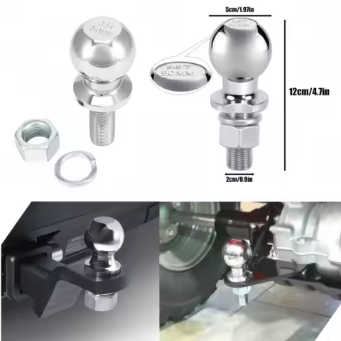 Trailer Tow Ball Hitch Mount Coupling Shank M22 Thread Heavy Duty 50mm 3.5T for RV Camper Caravan Boat Equipment Towing Accessor