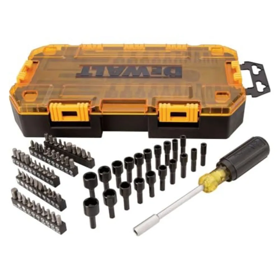 

71Piece Screwdriver Bit Set with Nut Drivers for Automotive Repair Home DIY Projects and HeavyDuty Machinery Maintenance Compre