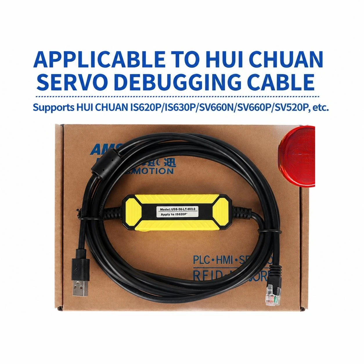 USB-S6-L-T00-3.0 Servo Debugging Cable for Inovance IS620P SV660N 630P A C N V Drive Motor Parameter Configuration Tool