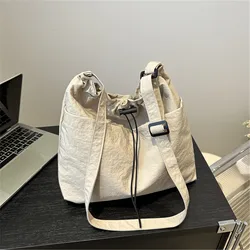 Large Capacity Versatile Shoulder Bag for Women's Summer Lightweight Nylon Shoulder Crossbody Bag New Minimalist Tote Handbag