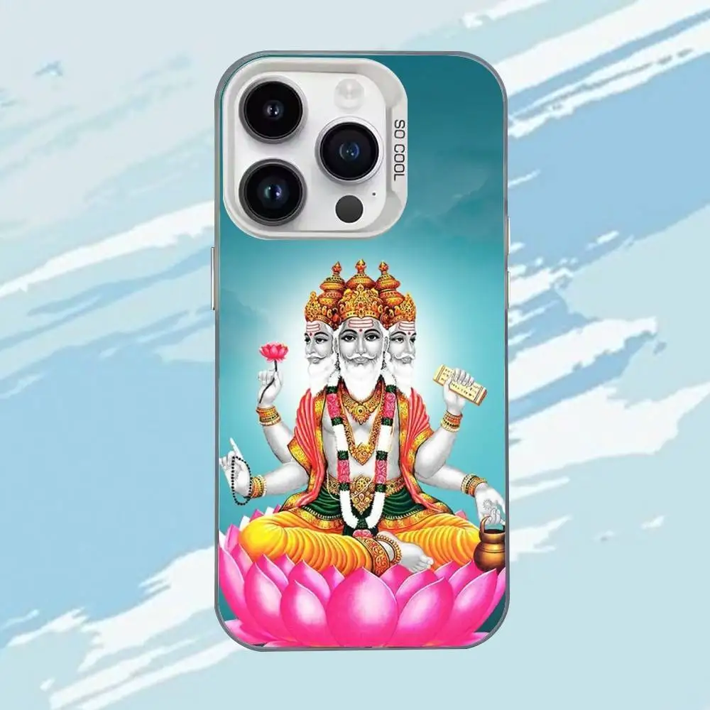 حافظة هاتف براهمان لهاتف آيفون 17,16,15,14,13,12,11,Mini,Pro,E,MAX غطاء أبيض غير لامع مقاوم للصدمات