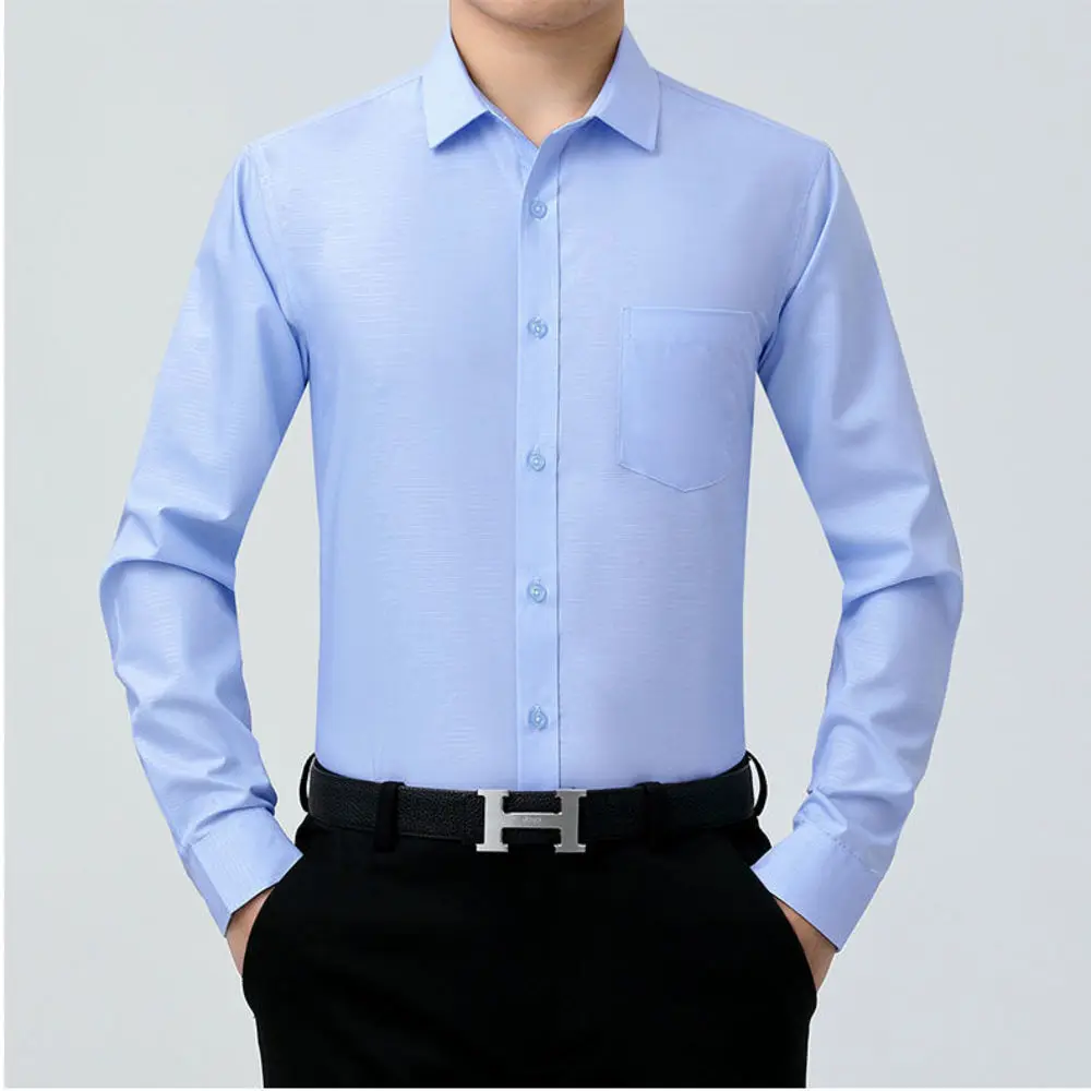 100% AYUNSUE Silk s for 2024 Spring Long Sleeve Men Clothing Casual Business Man Shirt Tops Camisa Masculina