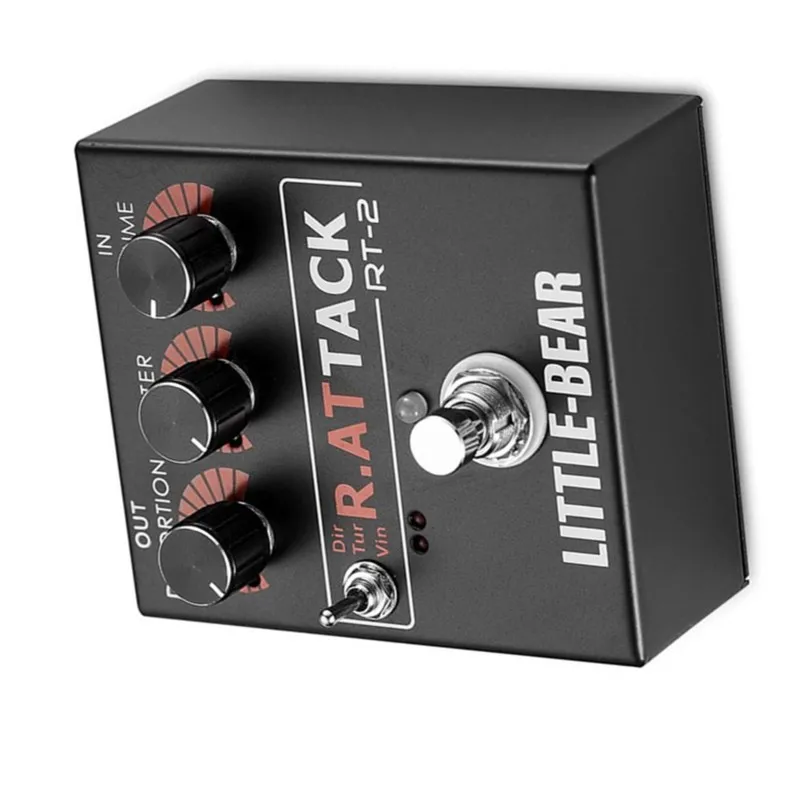 AT82-Hifi Guitar Amplifier LM308AN Electric Guitar Effector Little Bear 3 RAT Models(DIRTY/TURBO/VINTAGE) Stomp Box Pedal