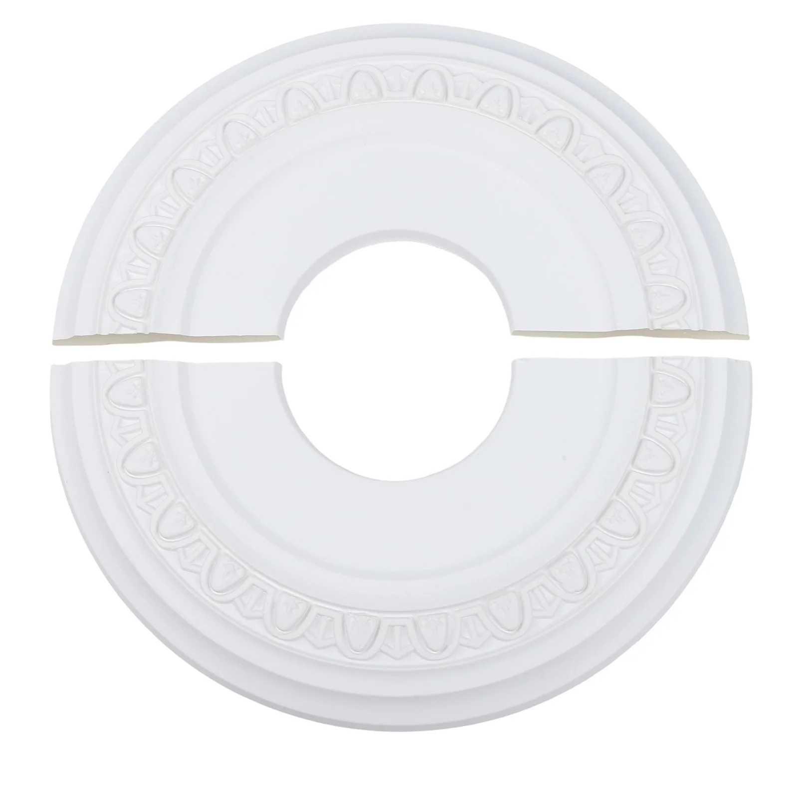 For Chandeliers White Ceiling Medallion Lighting Rosette Detachable Easy Installation Dent Resistant Waterproof