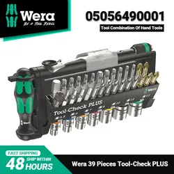 WERA 05056490001 Tool-Check Plus Slotted Ratcheting Screwdriver 1/4