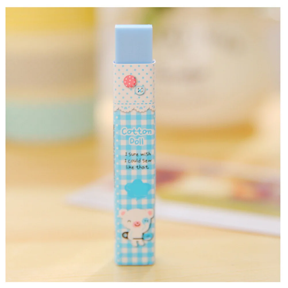 3 Stücke Cartoon Bunte Gummi Radiergummis Streifen Design Ungiftig Sicher Schule Schreibwaren Bleistift Radiergummi für Kinder Studenten Studie Geschenk