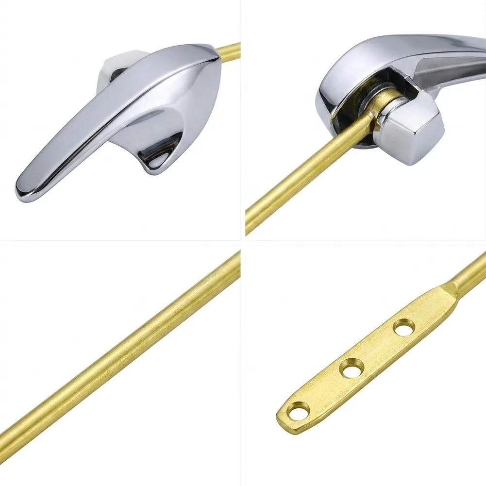 Flush Handle Replacement Zinc Alloy for For american Toilets 20.8x4x4cm Brushed Nickel Plated Finish with Integrated Copper Rod