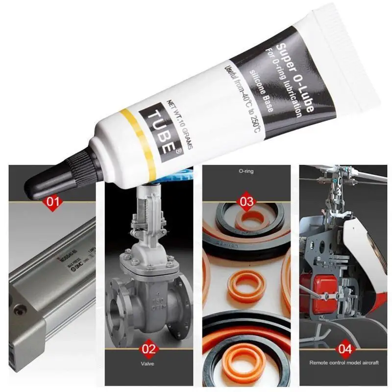    Grasa de silicona de grado alimenticio, lubricante impermeable para anillos de sellado, 10 g, para mejoras del hogar, máquina de café, resistente a altas y bajas temperaturas