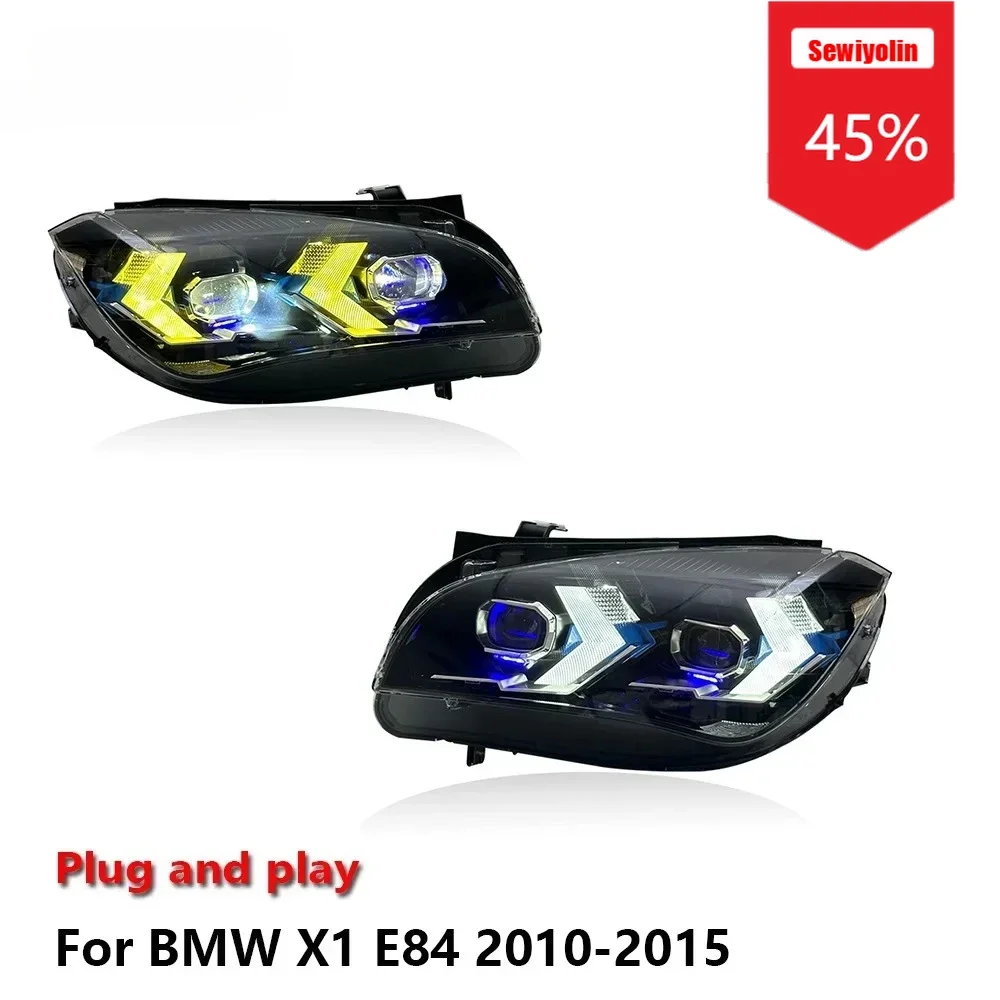 

Sewiyolin автомобильные светодиодные фары в сборе для BMW X1 E84 2010-2015 авто противотуманные фары DRL тормозной указатель поворота Plug and Play