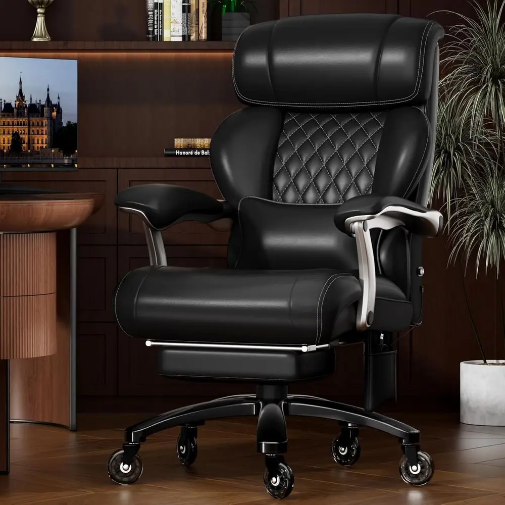 

Роскошное эргономичное офисное кресло с функцией сна, подогревом сиденья, прочным металлическим основанием, бесшумными колесами, плюшевой подушкой, черное