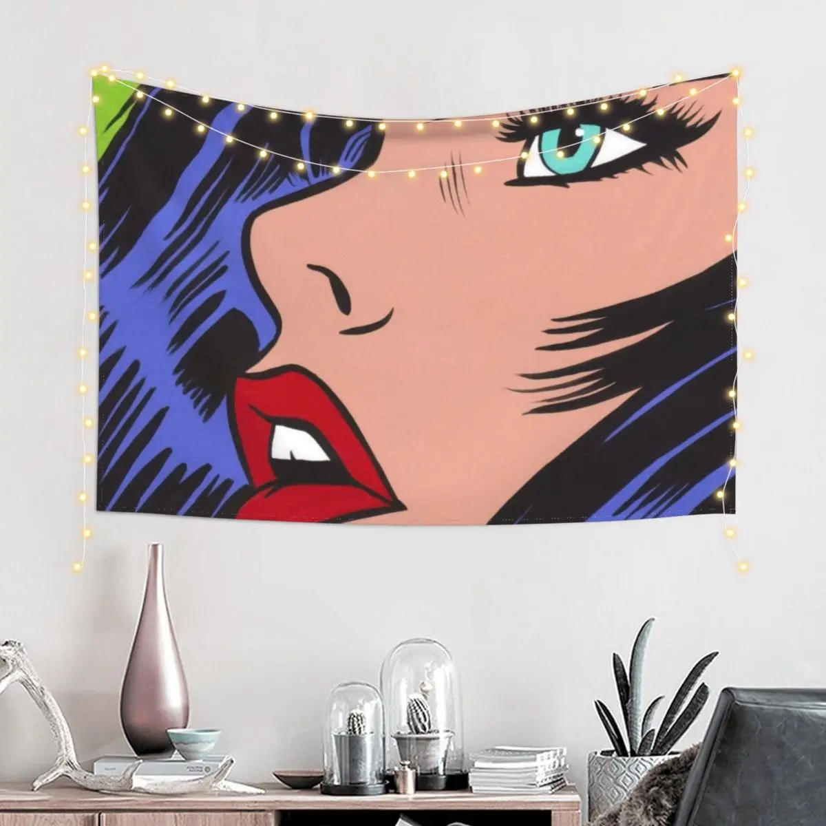 Babe Comic Girl Tapestry Room Decorating Aesthetic Room Ornaments Wall Art Tapestry