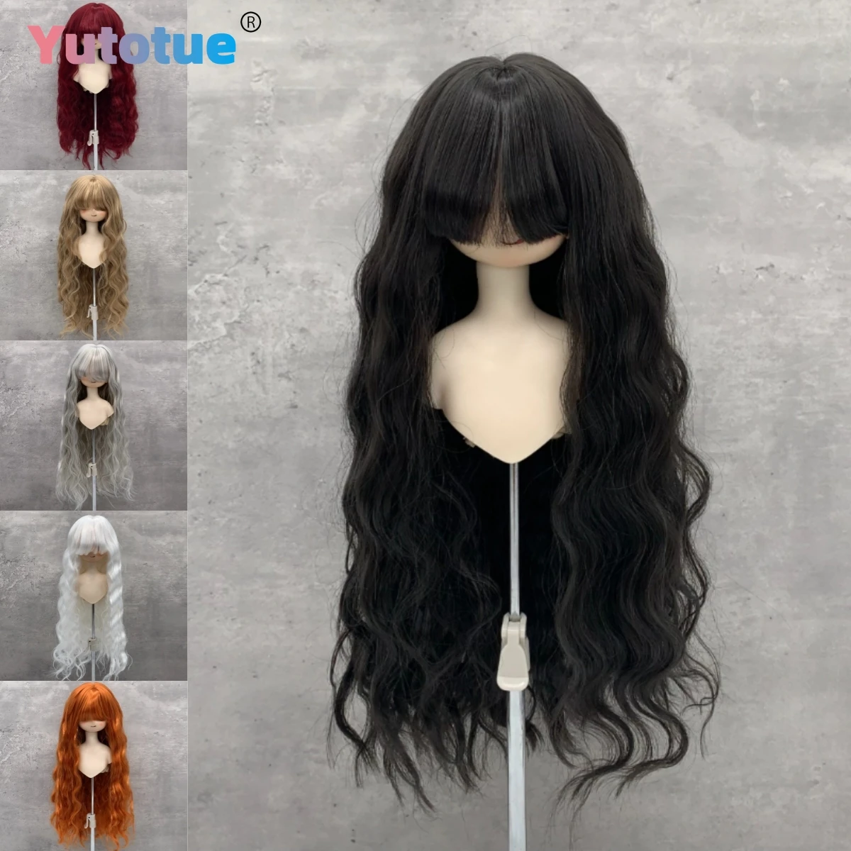 

Длинный кудрявый парик с длинными челками Yutotue для кукол BJD 1/3, 1/4, 1/6, для девочек, игрушка, DIY