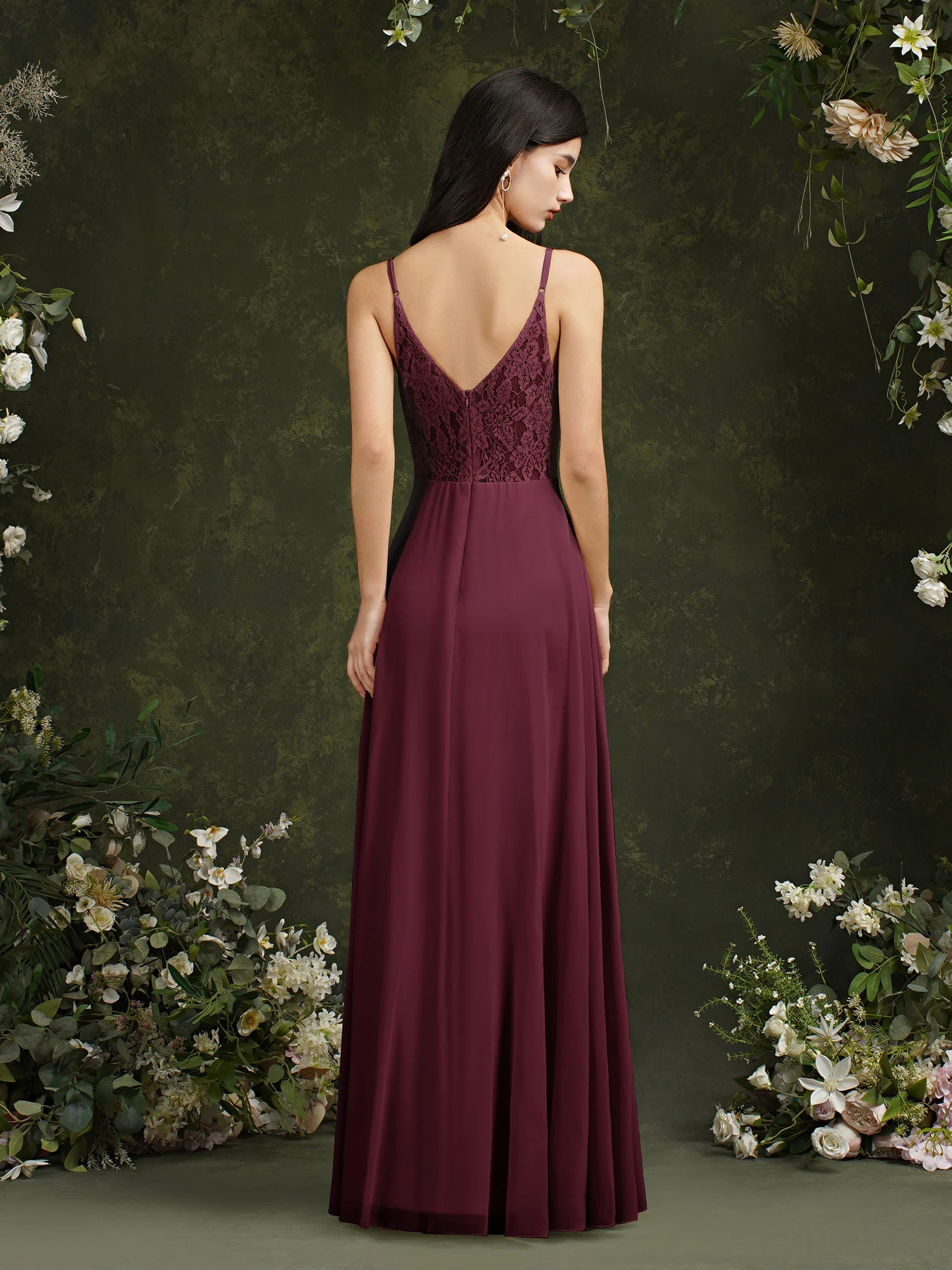 Damska sukienka druhna długie lato V Neck Backless linia bez rękawów suknia na przyjęcie ślubne Dusty Rose Spaghetti pasek szata Mariage