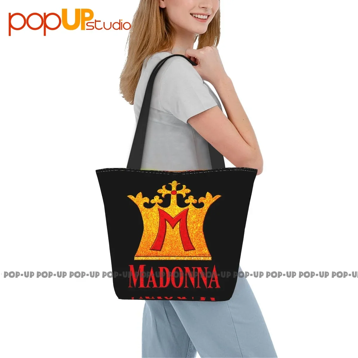 Madonna Blond Ambition Tour 1990 Commute Handbags Reusable Shopping Bag Storage Handbag