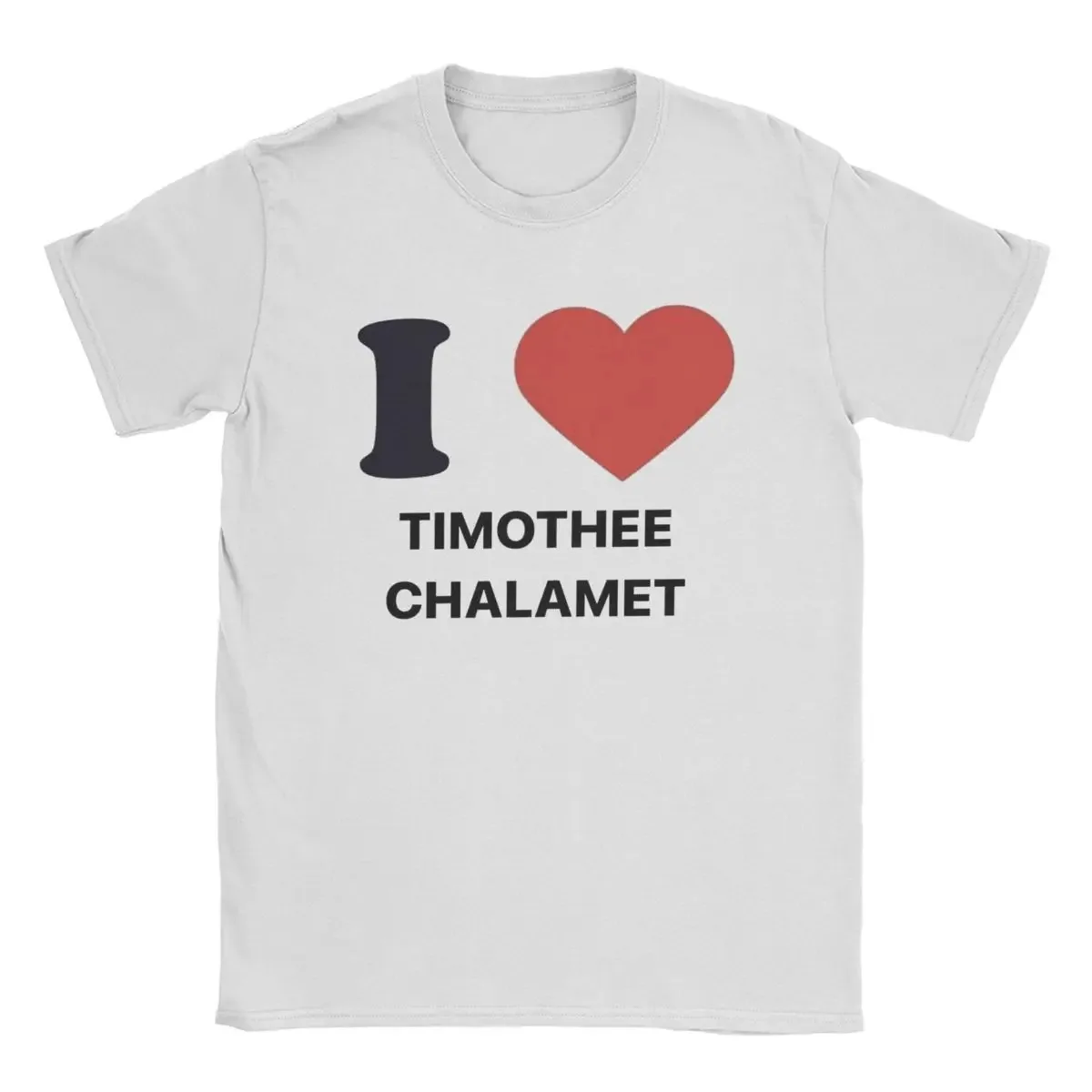 2024 Männer i Herz Timothee Chalamet Print T-Shirt Baumwolle Kleidung kreative Kurzarm Rundhals ausschnitt T-Shirts Geschenk idee Männer T-Shirt