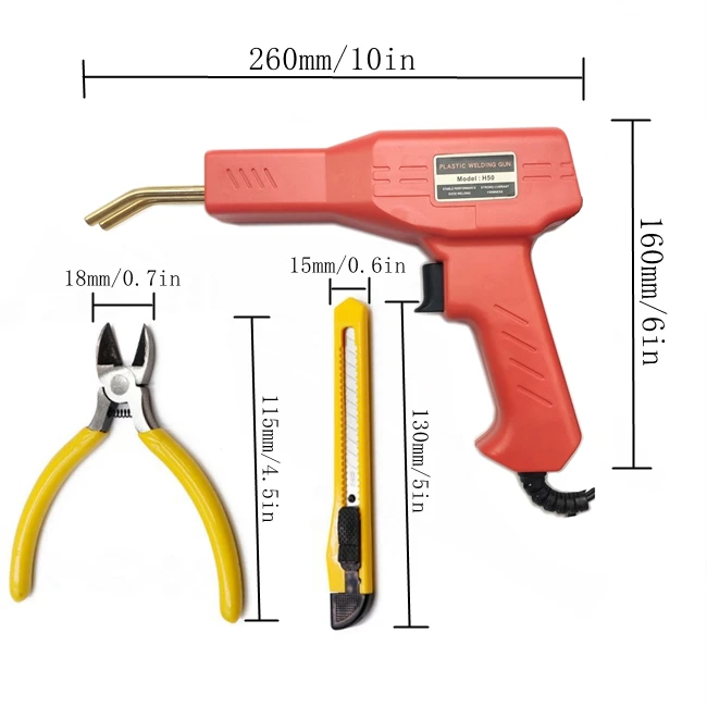 110V Handy Plastics Welder Garage Tools Staple PVC Repairing Machine Hot Stapler Car Bumper Repairing include Art Knife & Plier