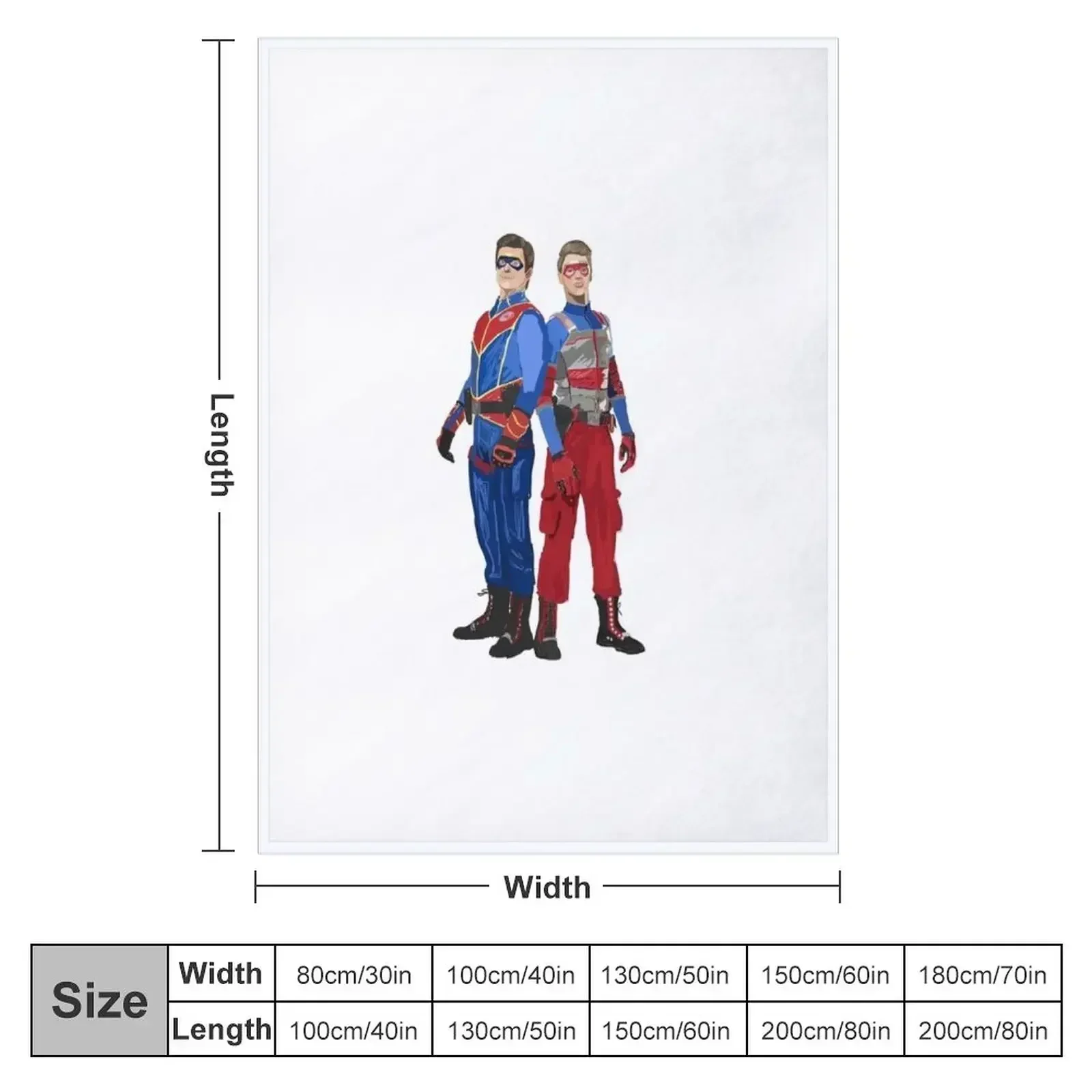 Kid Danger and Captain Man Throw Blanket Sofas christmas gifts funny gift Flannel Fabric Blankets