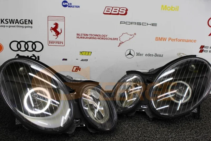 For Mercedes Benz E Class W211 2003 2004 2005 2006 2007 2008 2009 Day Light Ultra Bright LED Angel Eyes Halo Rings - Image 5