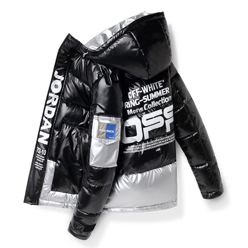 Зимняя хлопковая мужская куртка с капюшоном, новинка 2023, корейская версия, модная теплая повседневная верхняя одежда для молодежи с капюшоном