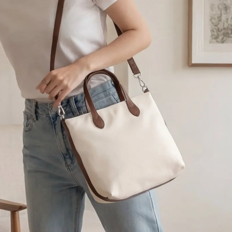 

Retro Daily Tote Bag Ladies Luxury Atmosphere Creation Simple Casual Style Elegant Portable Shoulder Bag
