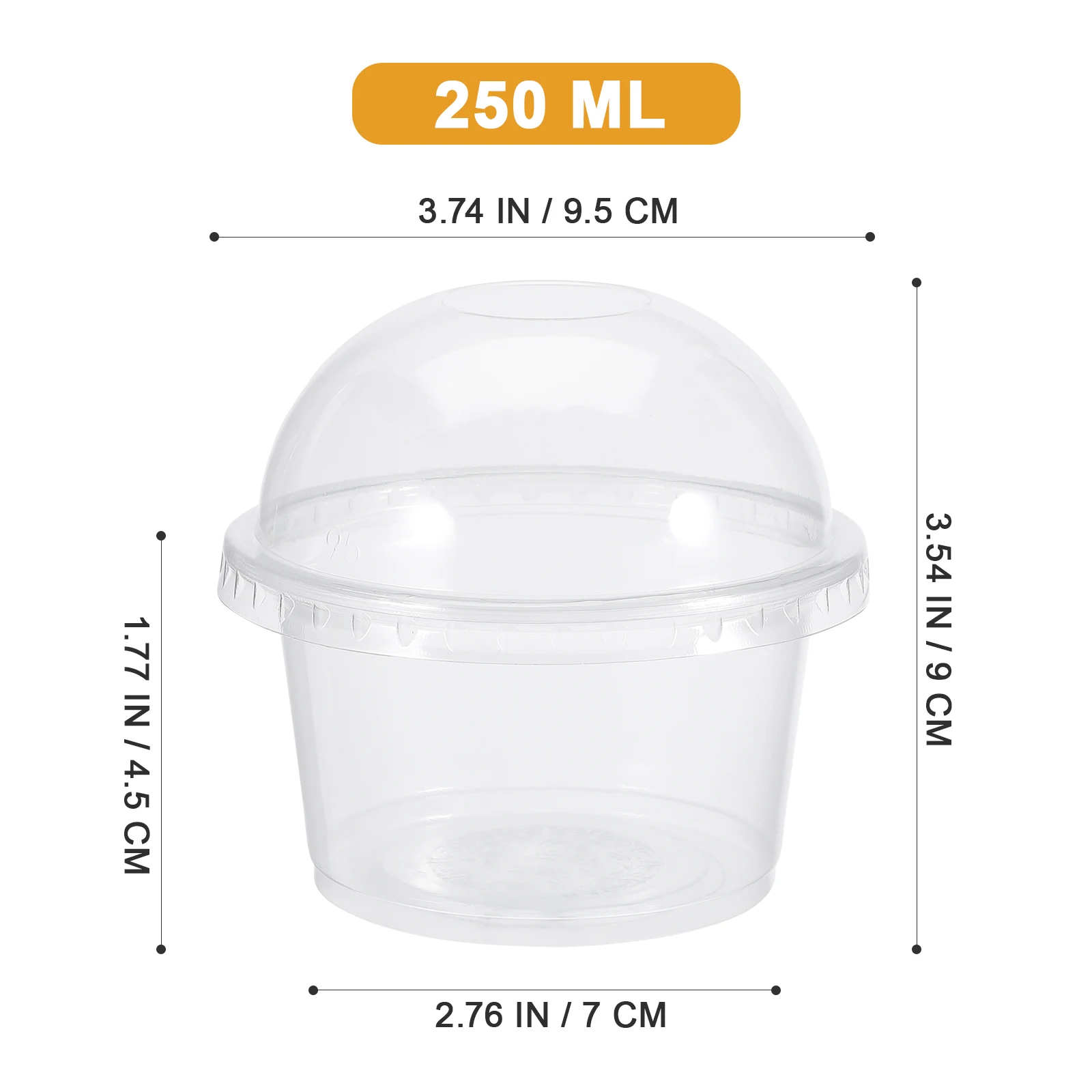 50pcs Disposable Dessert Cups with Lids Pudding Cups Clear Mousses Sauce Jelly Cups Soup Sundaes Pudding Package Bowl Yogurt CUP