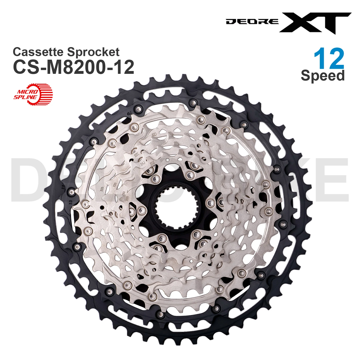 SHIMANO DEORE XT Cassette Sprocket CS-M8200-12 M8200 for MTB 12