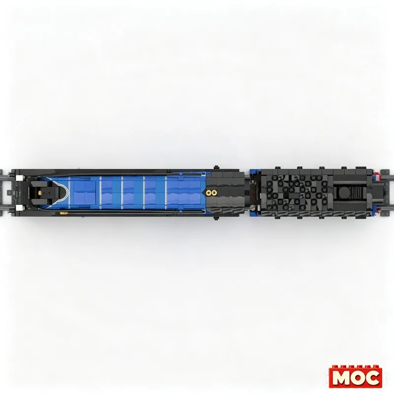 1576 Pcs LNER A4 Sir Nigel Gresley Steam Locomotive BR Blue Livery Custom Building Blocks Train Model Educational Assembly Toy view 5