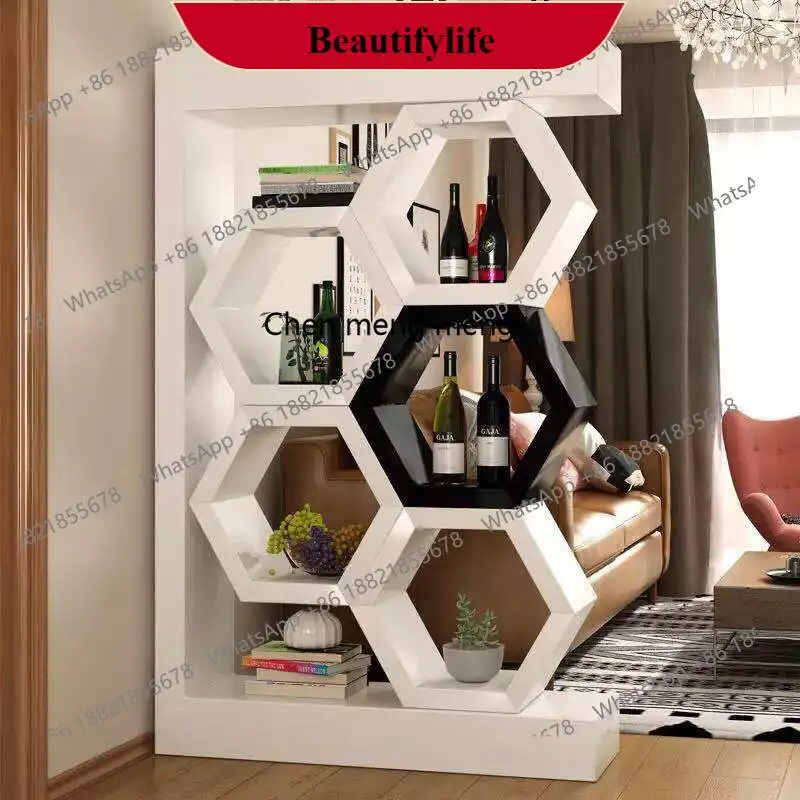 

G153 Living room entrance storage cabinet locker household screen partition cabinet double-sided paint simple