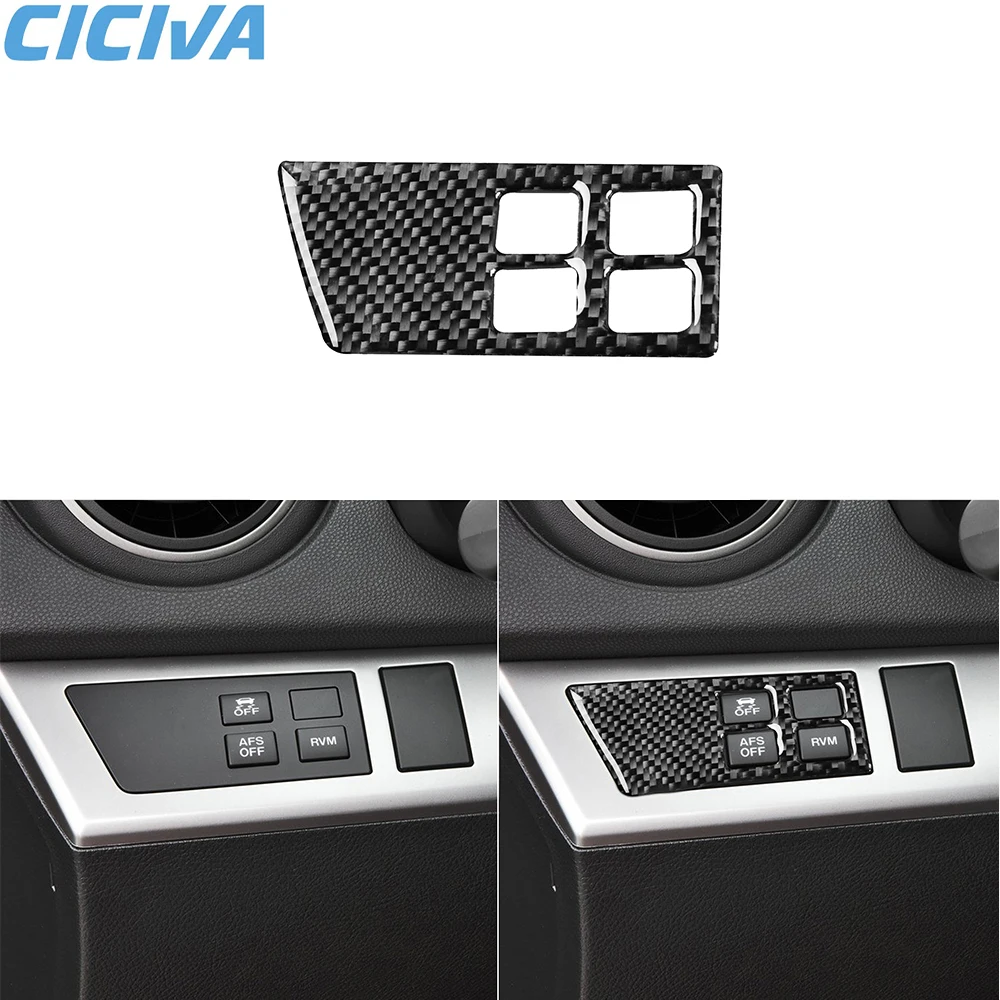

For Mazda 3 Axela 2010-2013 Mazdaspeed 3 Headlamp Switch Car Interior Real Carbon Fiber Stickers modification Auto Accessories
