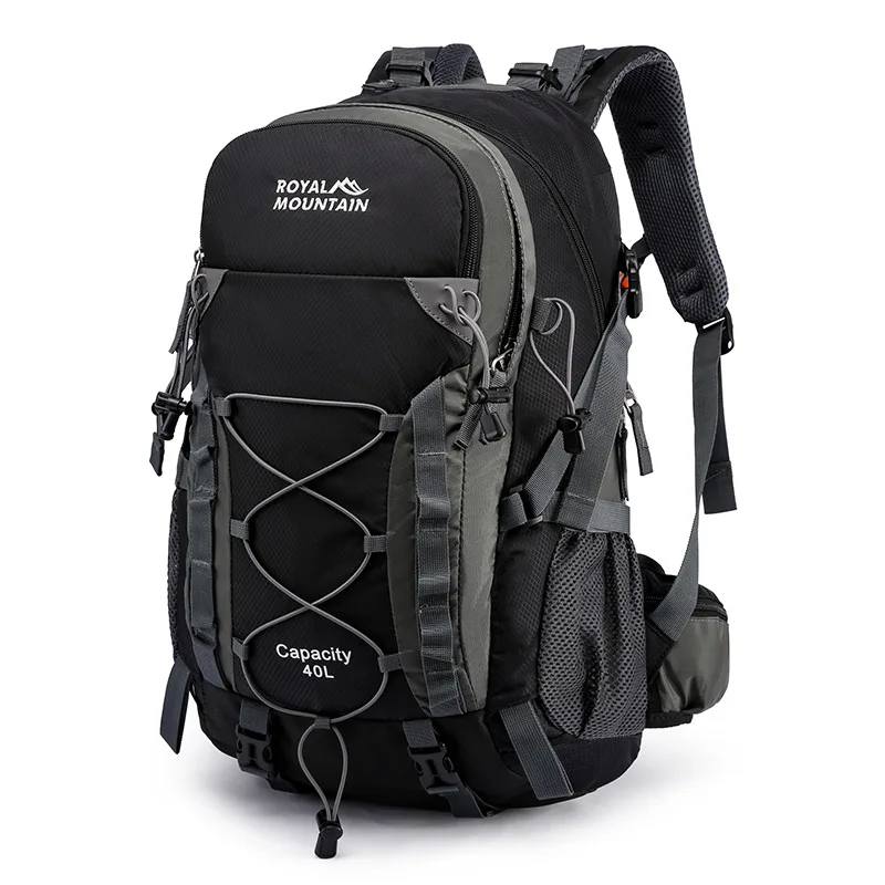 1pcs Outdoor Mountaineering Large-capacity 40L Nylon Waterproof Backpack for Hiking Traveling and Leisure Use