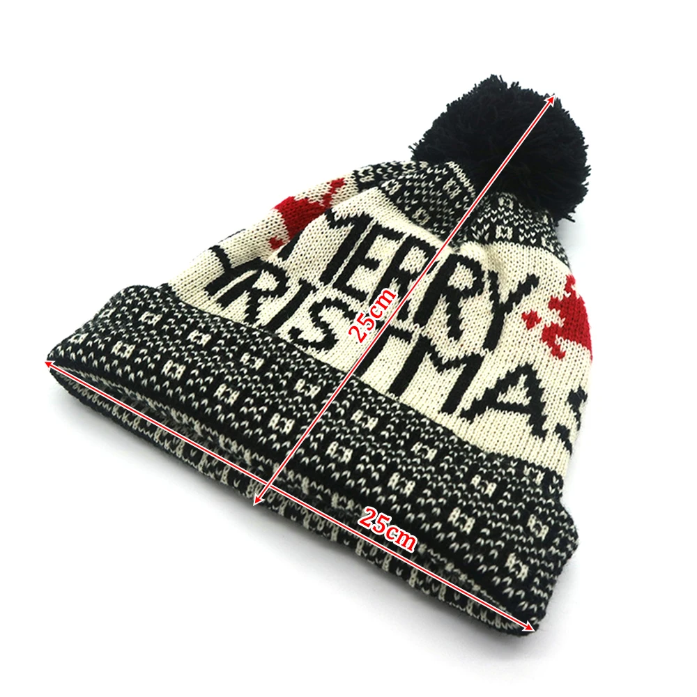 Moda inverno caldo natale cappello lavorato a maglia pompon alce berretti lavorati a maglia san valentino fiocco di neve più caldo regalo del cofano