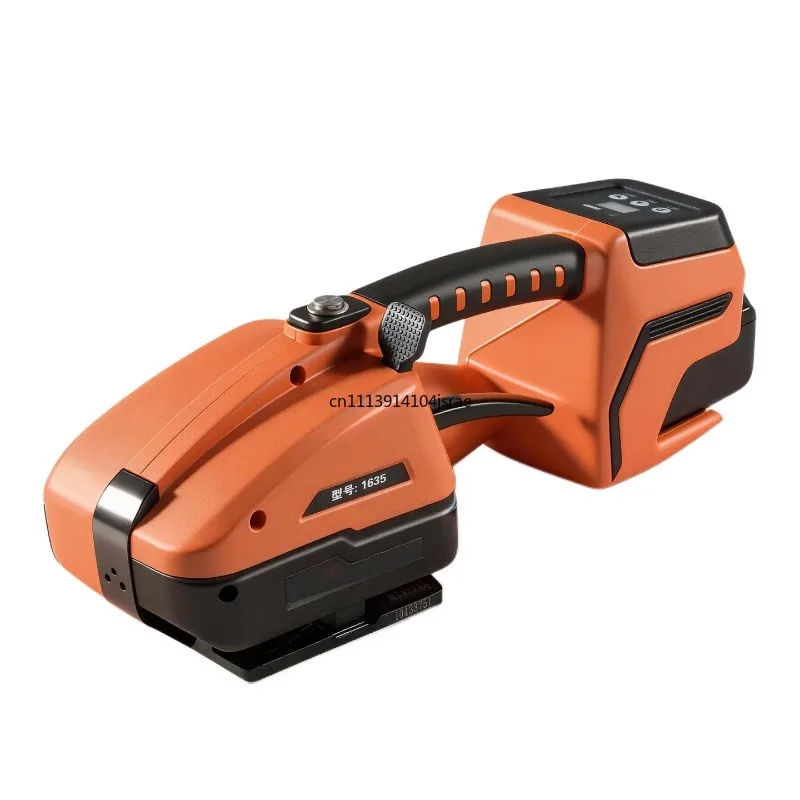 V123 Fully Automatic Handheld Electric Strapping Machine, Small PP Belt Hot Melt Bundling Tool for Carton Packing