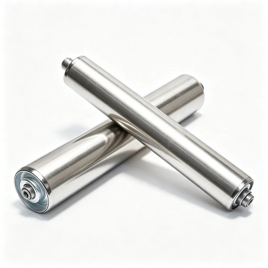 210 Stainless Steel Idler Conveyor Roller Female Thread Diameter 25-60mm Length 100-1000mm M6/M8 for Industrial Use