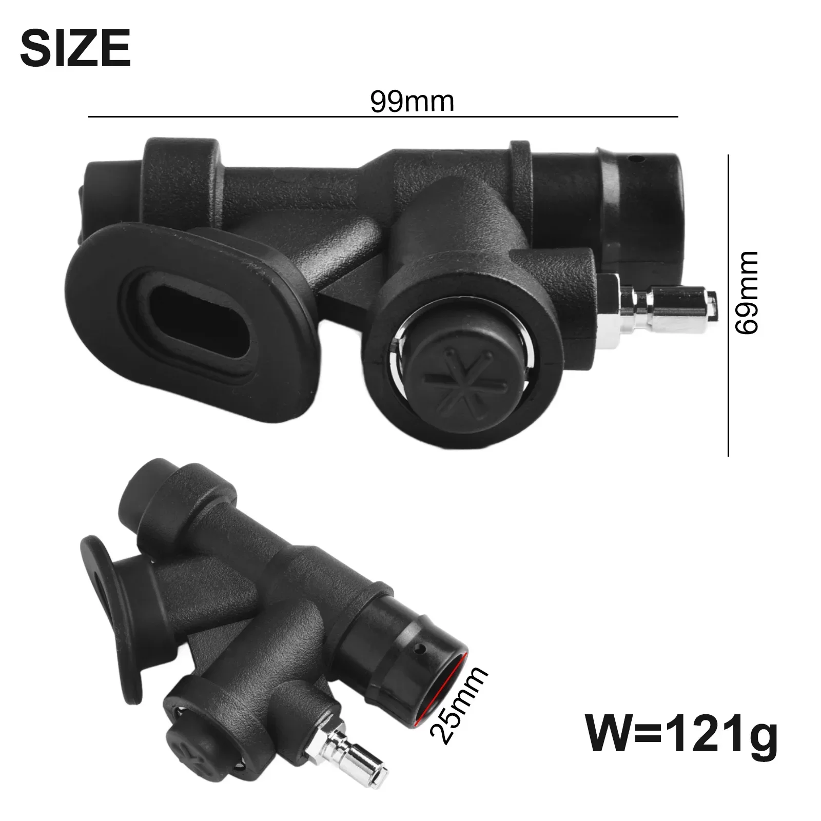 K Type Oral Power Inflator Compatible with For BCD Systems in Scuba Diving Includes Hairpin Bar Connection Feature