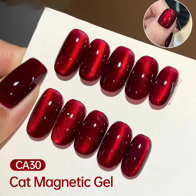 UR SUGAR 15ml Red Pink Cat Magnetic Gel Nail Polish Semi Permanent Soak Off UV LED Painting Vanrish For Manicure DIY Design
