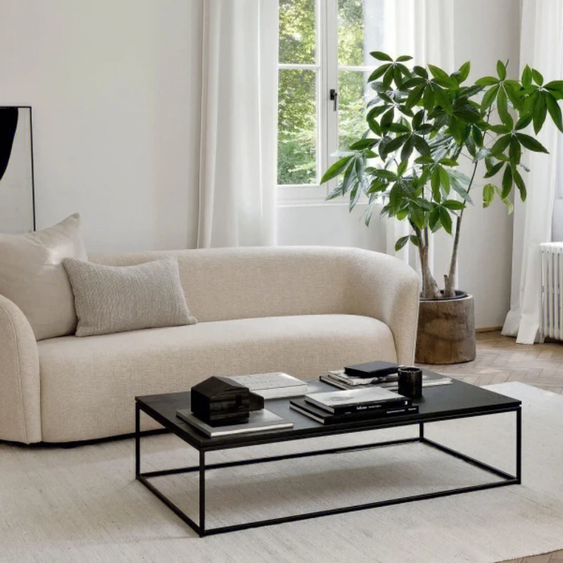 Nordic Minimalist Coffee Table Modern Living Room Designer Aesthetic Coffee Table Italian Clear Mesa Auxiliar Home Furniture