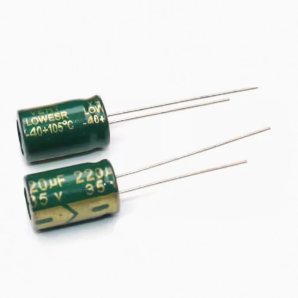 

50pcs/lot 35v220uf In-line Electrolytic Capacitor 220uf 35v Volume: 8x12mm