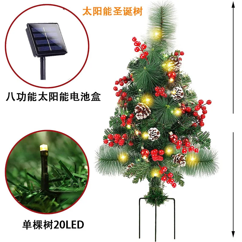 أضواء عيد الميلاد تعمل بالطاقة الشمسية، أضواء حصة خارجية للفناء، المسار، إضاءة عطلة السيارات من الغسق إلى الفجر #2