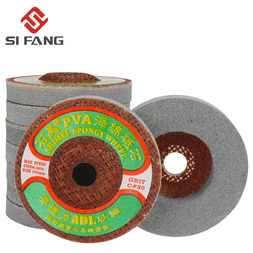 

1PC 100mm PVA Spongy Grindstone Sponge Abrasive Grinding Wheel for Metal Stone Marble Glassing Polishing