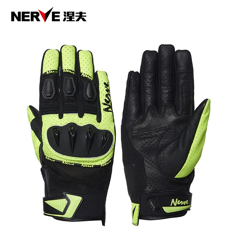 

NERVE Motorcycle Gloves Men's and Women's Summer Thin Breathable Motorcycle Drop Resistant Polyester Gloves for All Seasons