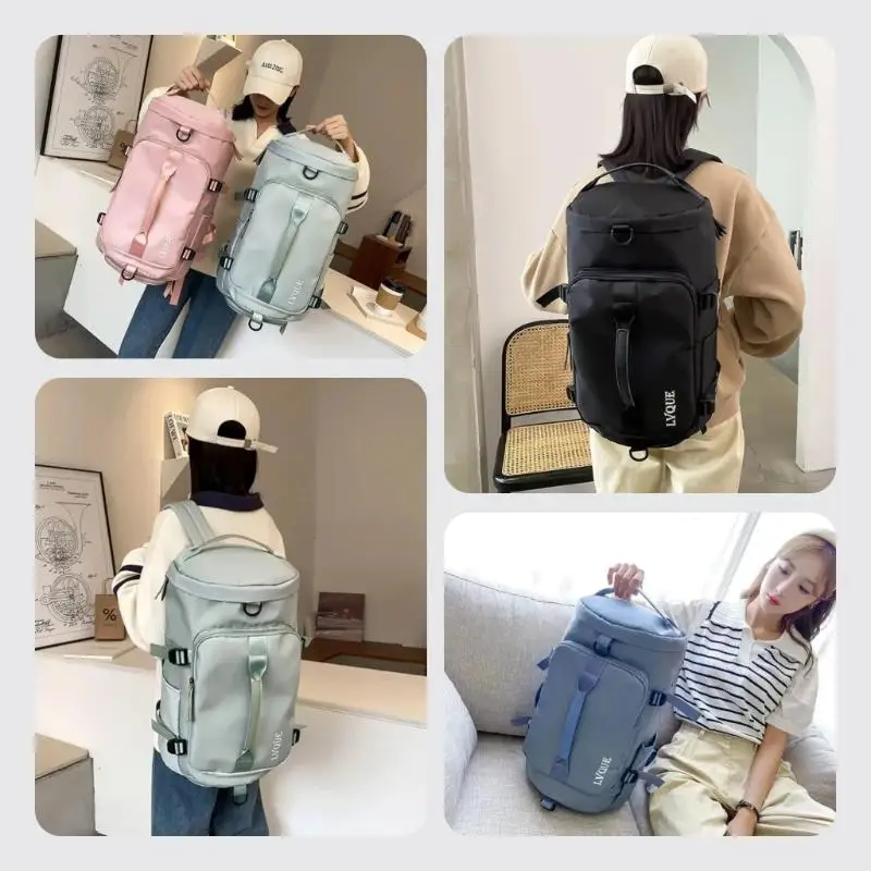 Wasserabweisender Reise-Rucksack mit großem Fassungsvermögen, vielseitige Tragemöglichkeiten für Fitnessstudio, Wandern, Camping und kurze Ausflüge. – Detail 6